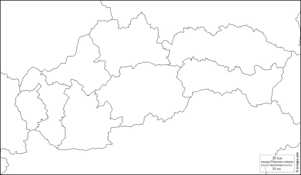 ਨਕਸ਼ਾ ਦੇ ਸਲੋਵਾਕੀਆ ਖਾਲੀ